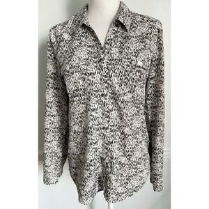 Joie • Animal Print Women's Black and White Patterned Top